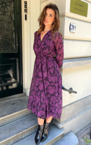 Maxi-V-hals-Jurk-Print-Paars-66-7