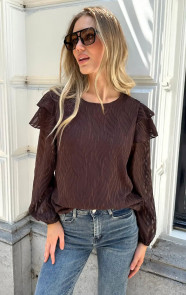 Noa-Ruffle-Blouse-Choco-4