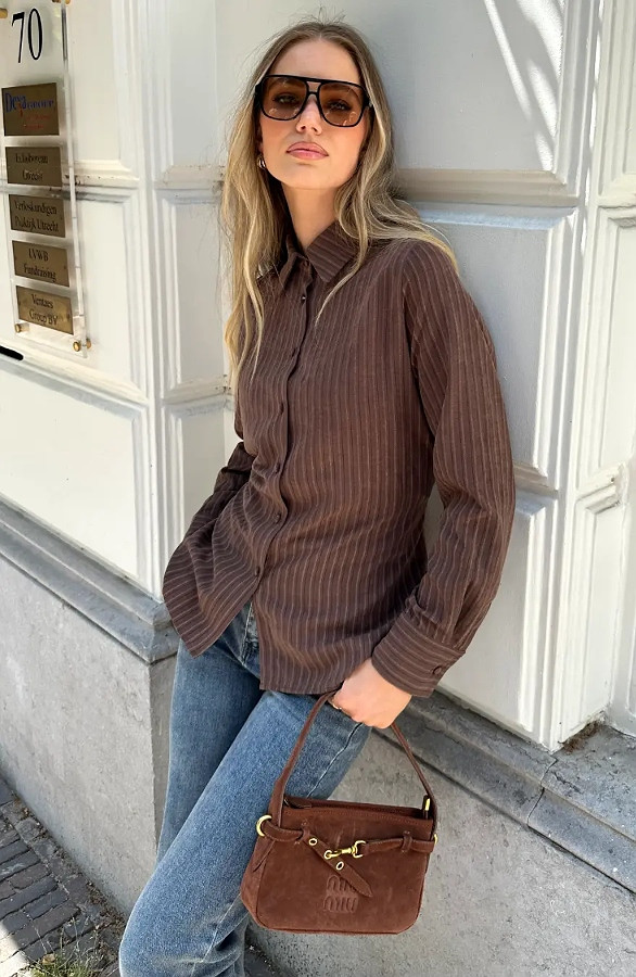 Pinstripe-Knopen-Blouse-Bruin-66-4