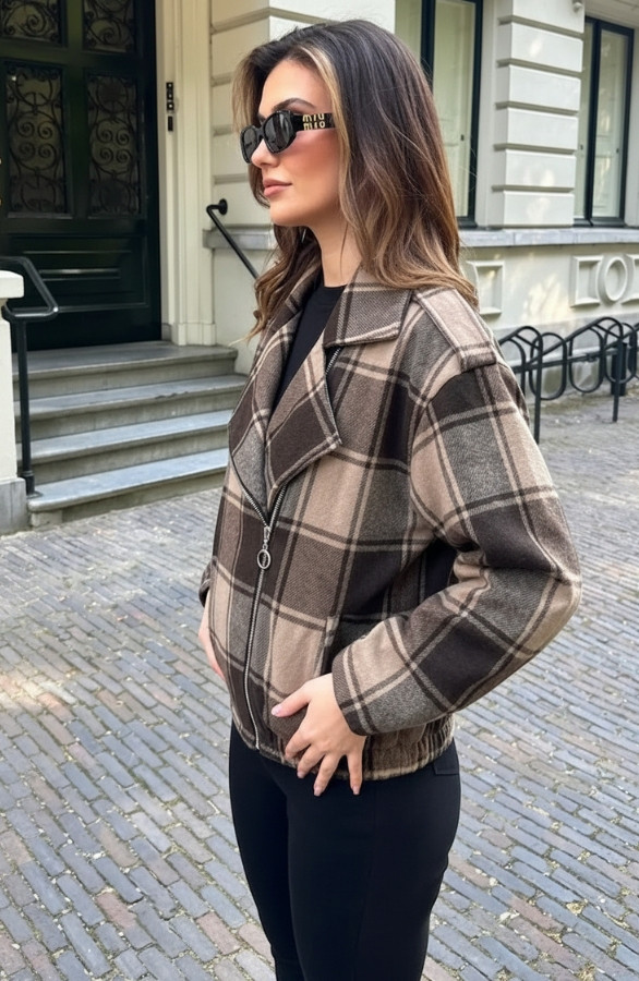 Plaid-Zip-Jacket-Brown-Beige-6-4