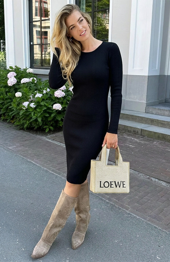 Round-Neck-Stretch-Dress-Black-22-2