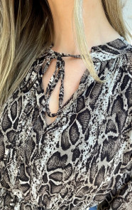 Ruffle-Snake-Print-Jurk-Beige-66-3