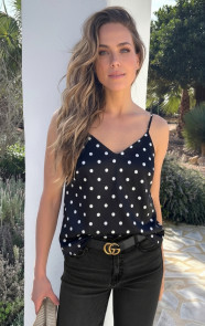 Silk-Touch-Spaghetti-Top-Dots-Zwart-Wit-4