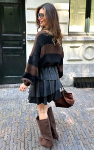 Soft-Knitted-Sweater-Strepen-Zwart-Choco-2