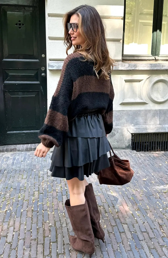 Soft-Knitted-Sweater-Strepen-Zwart-Choco-2