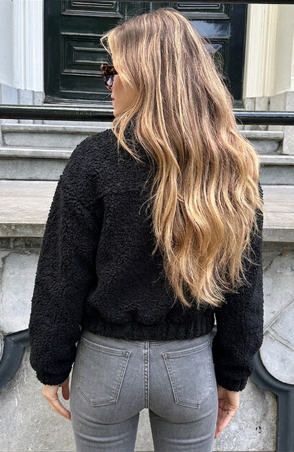 Boucle-Bomber-Coat-Met-Rits-Zwart-55-1