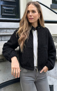 Boucle-Bomber-Coat-Met-Rits-Zwart-55-2