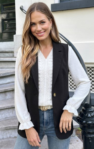 Elegant-Blazer-Gilet-Zwart-1