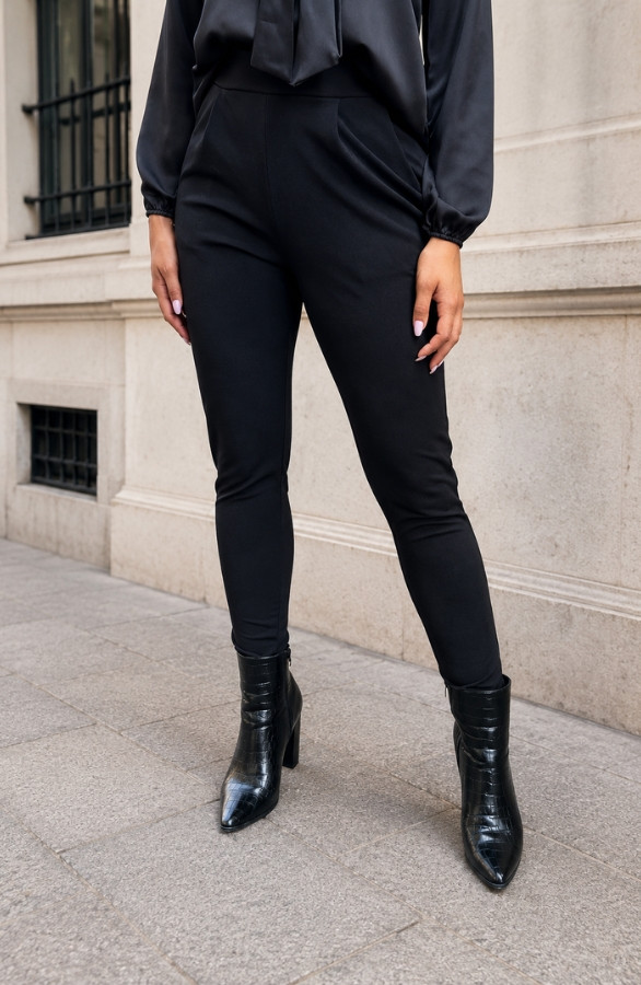 High-Waist-Pantalon-Stretch-Zwart