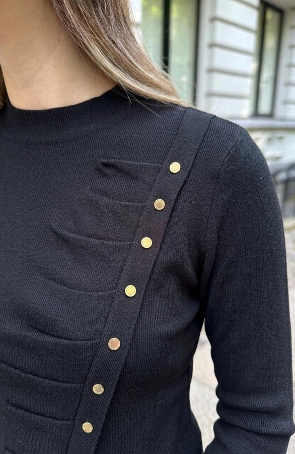 Soft-Asymmetric-Button-Longsleeve-Zwart-1