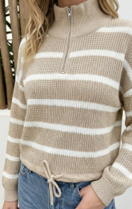 Strepen-Knit-Met-Rits-Beige-Ecru-1