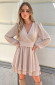 V-hals-Strik-Jurk-Liv-Beige-69