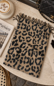 Leopard-Sjaal-Viscose-Camel-Black-888-3